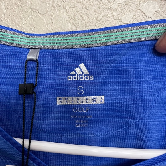 NWT adidas golf shirt short sleeve v neck size small - Picture 5 of 6